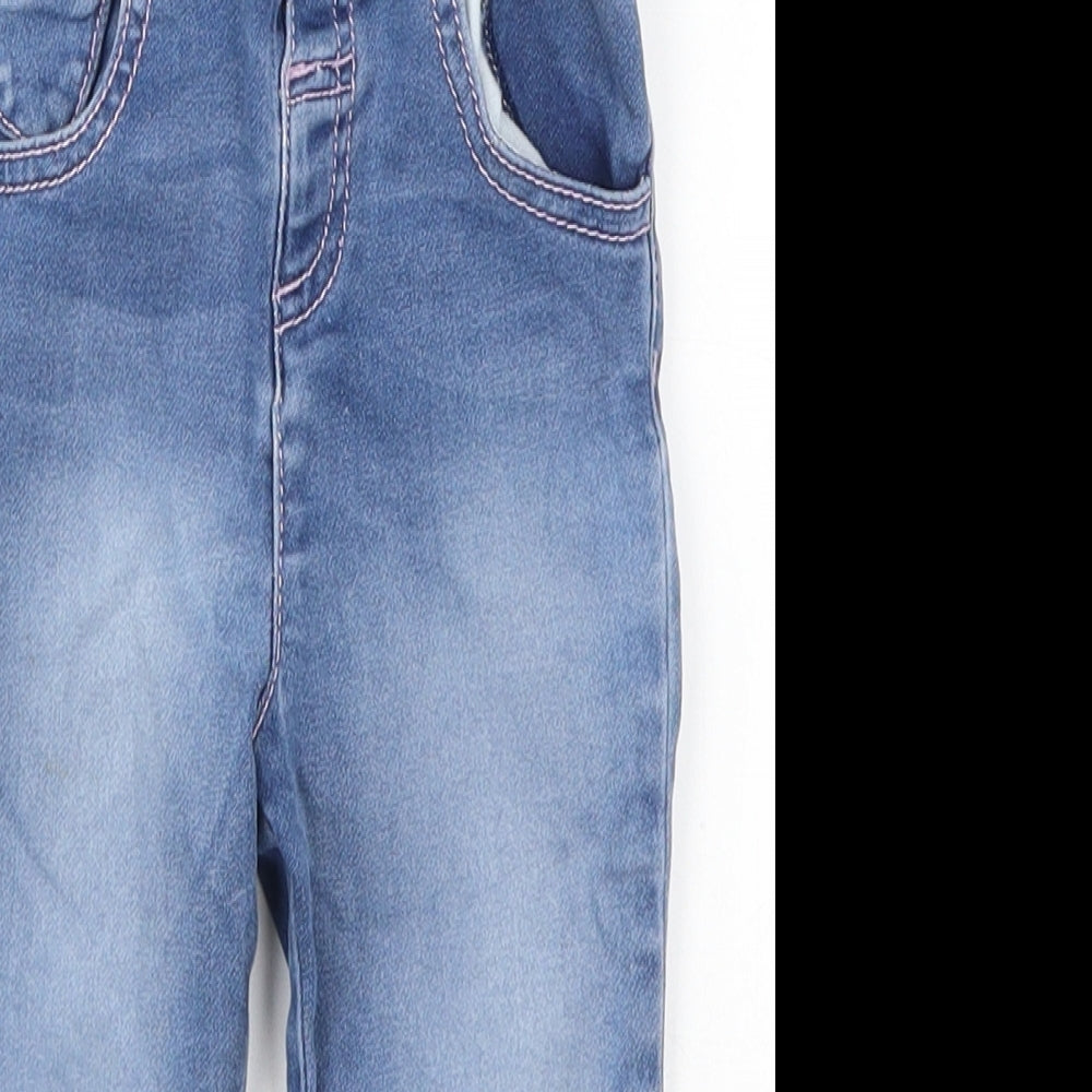 TU Girls Blue  Denim Capri Jeans Size 12-18 Months
