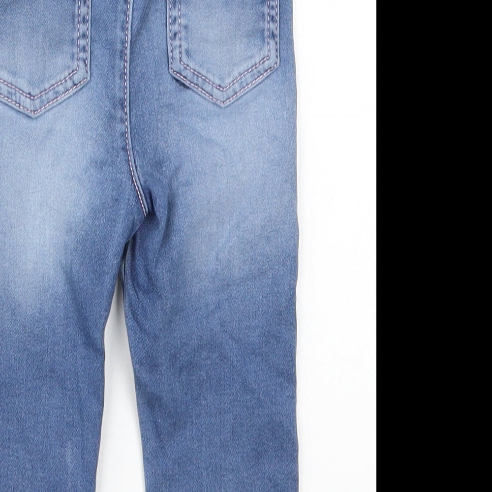 TU Girls Blue  Denim Capri Jeans Size 12-18 Months