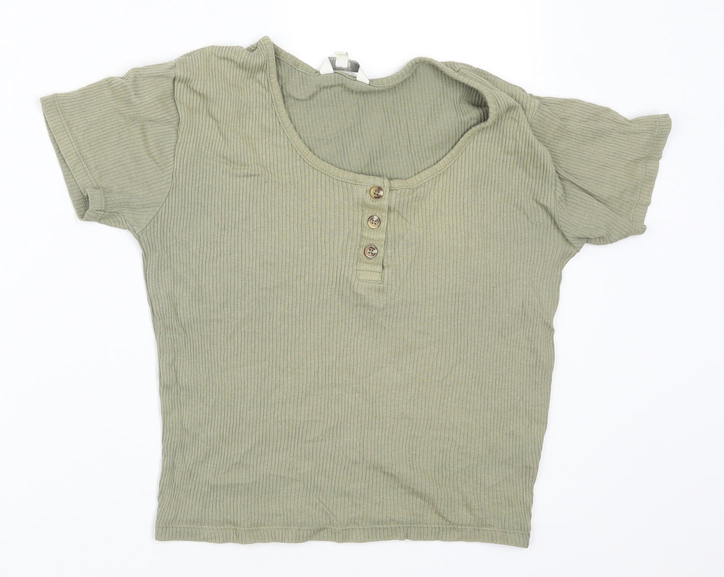 Miss Evie Girls Green   Basic T-Shirt Size 13-14 Years