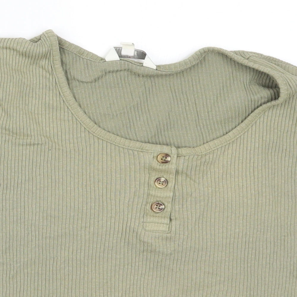 Miss Evie Girls Green   Basic T-Shirt Size 13-14 Years