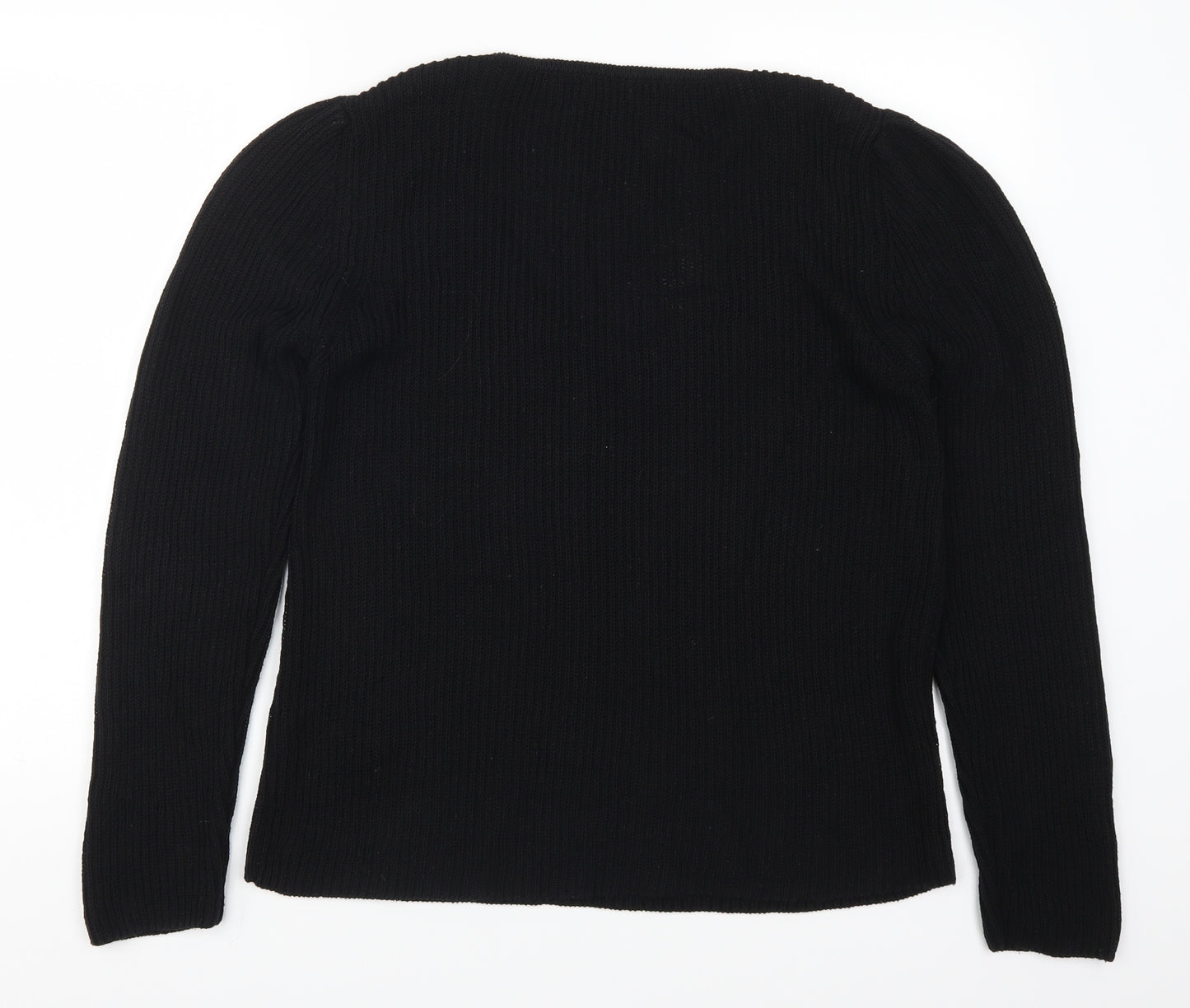 NEXT Womens Black  Knit Pullover Jumper Size 14