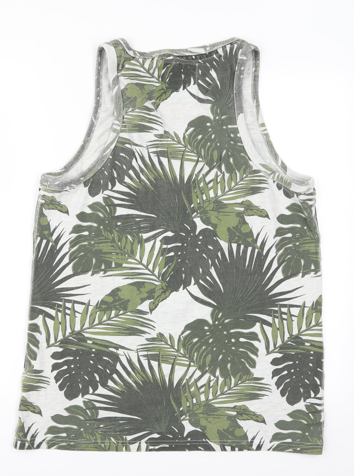 Superdry Mens Green    T-Shirt Size L  - Leaf Print