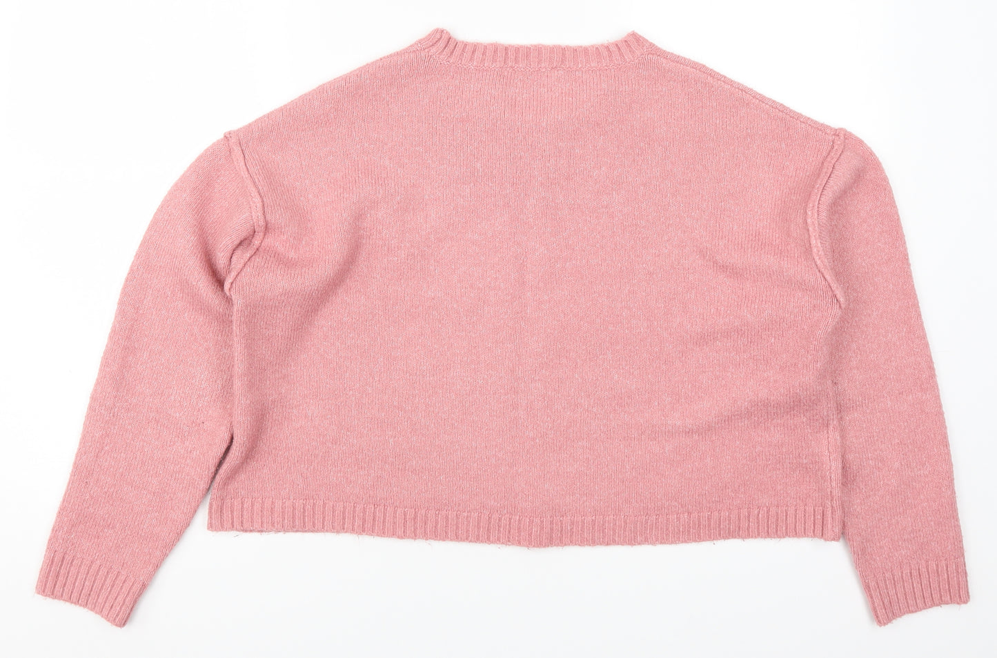 Matalan Girls Pink  Knit Pullover Jumper Size 15 Years