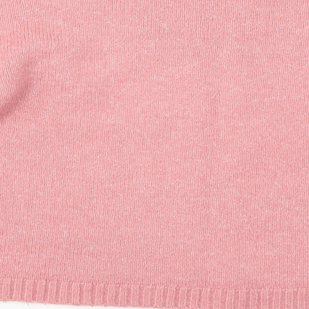 Matalan Girls Pink  Knit Pullover Jumper Size 15 Years