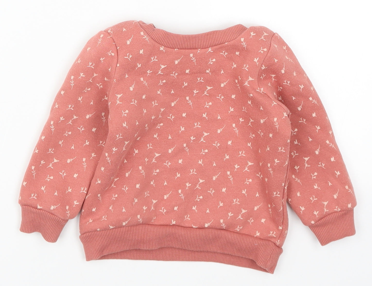 Primark Girls Pink Floral  Basic T-Shirt Size 12-18 Months