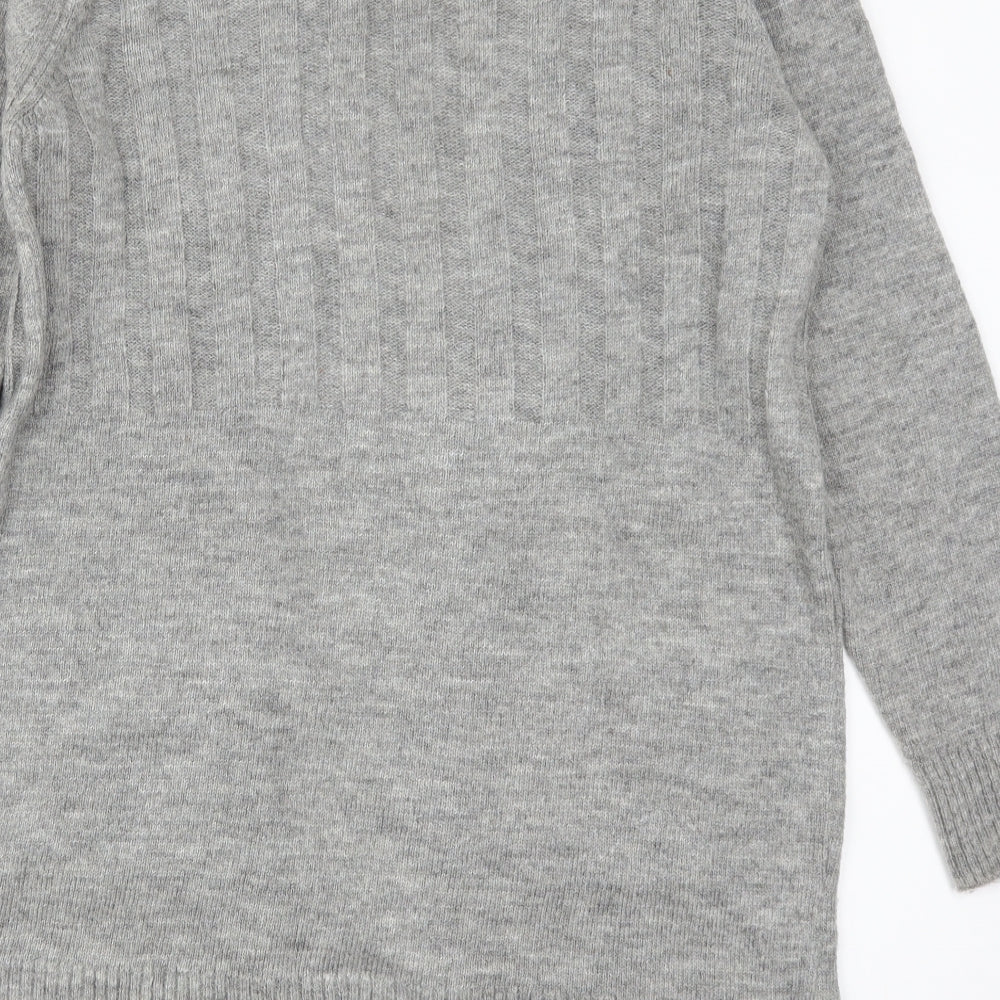 TU Womens Grey  Knit Cardigan Jumper Size 12