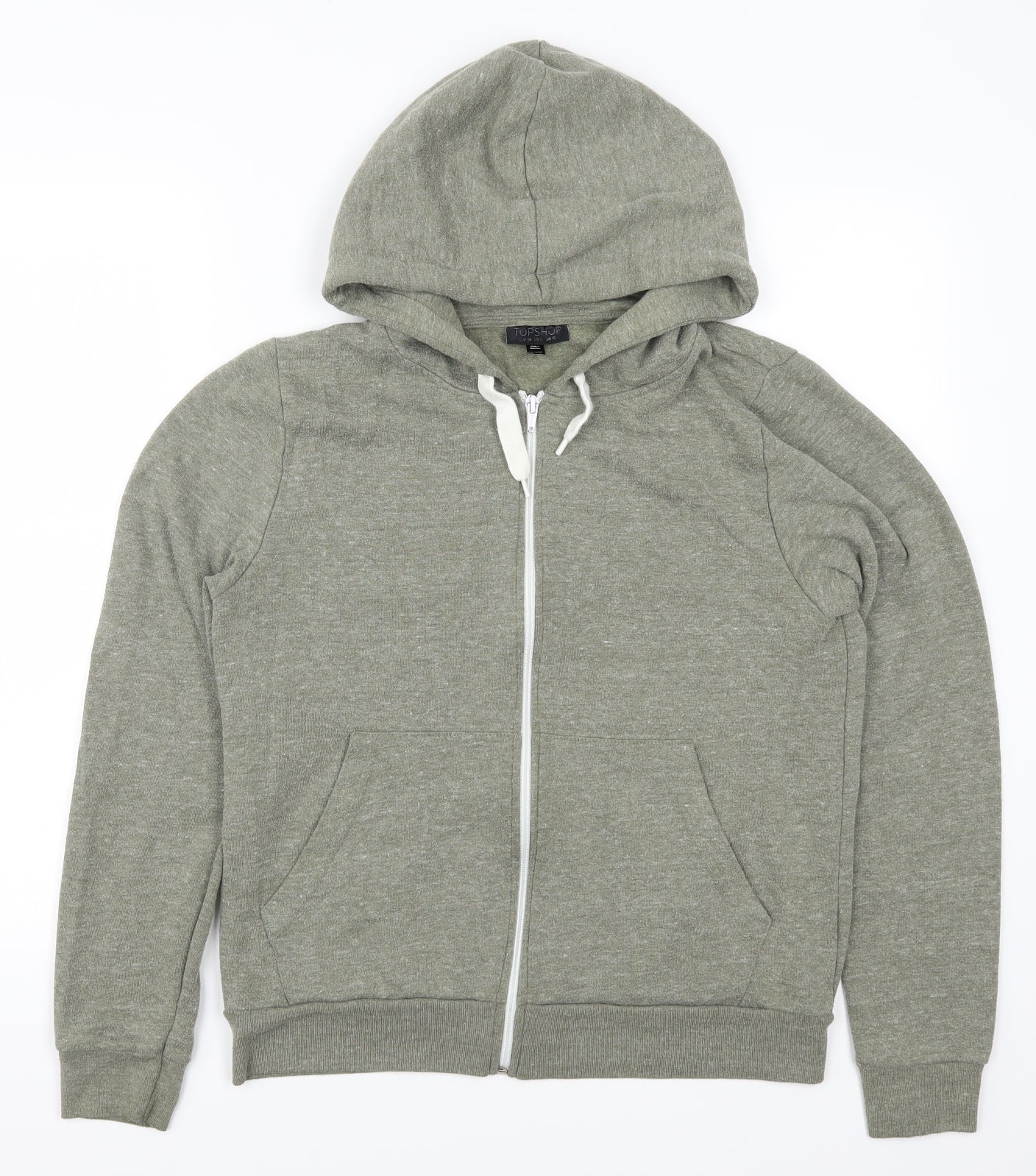 Topshop Womens Green   Full Zip Hoodie Size 10