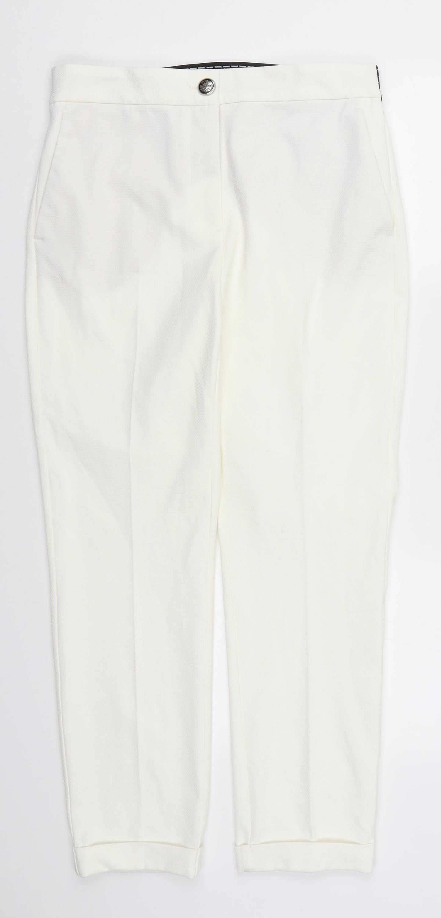 Zara Womens White   Trousers  Size L L27 in
