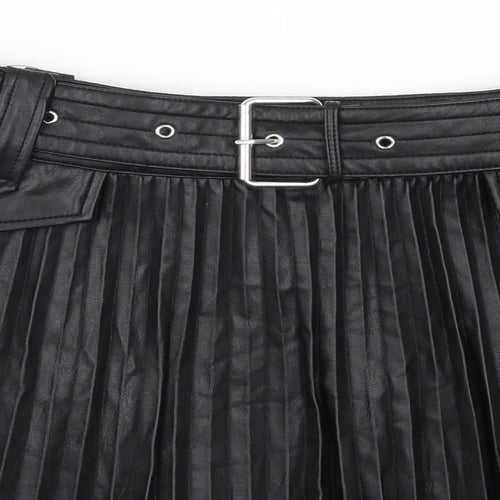 River Island Womens Black   Pleated Skirt Size 12