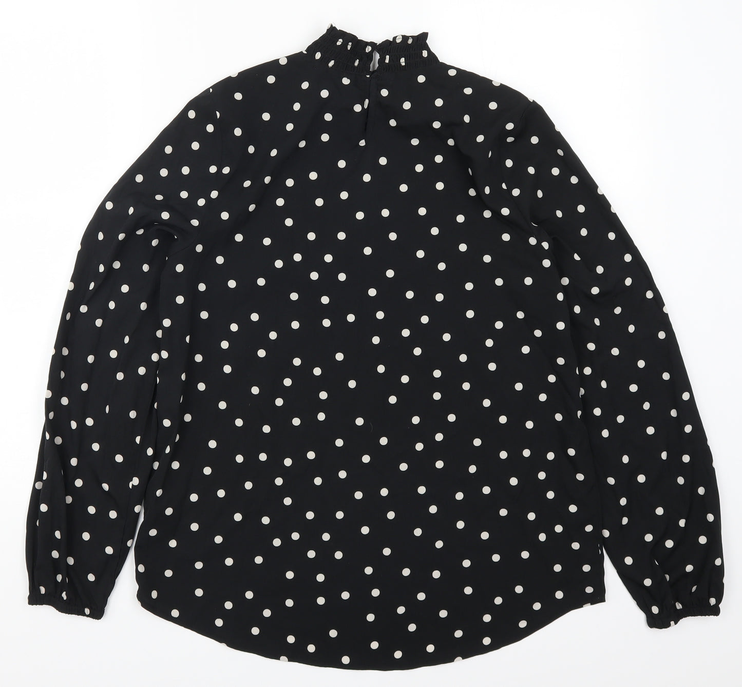 New Look Womens Black Polka Dot  Basic Blouse Size 12