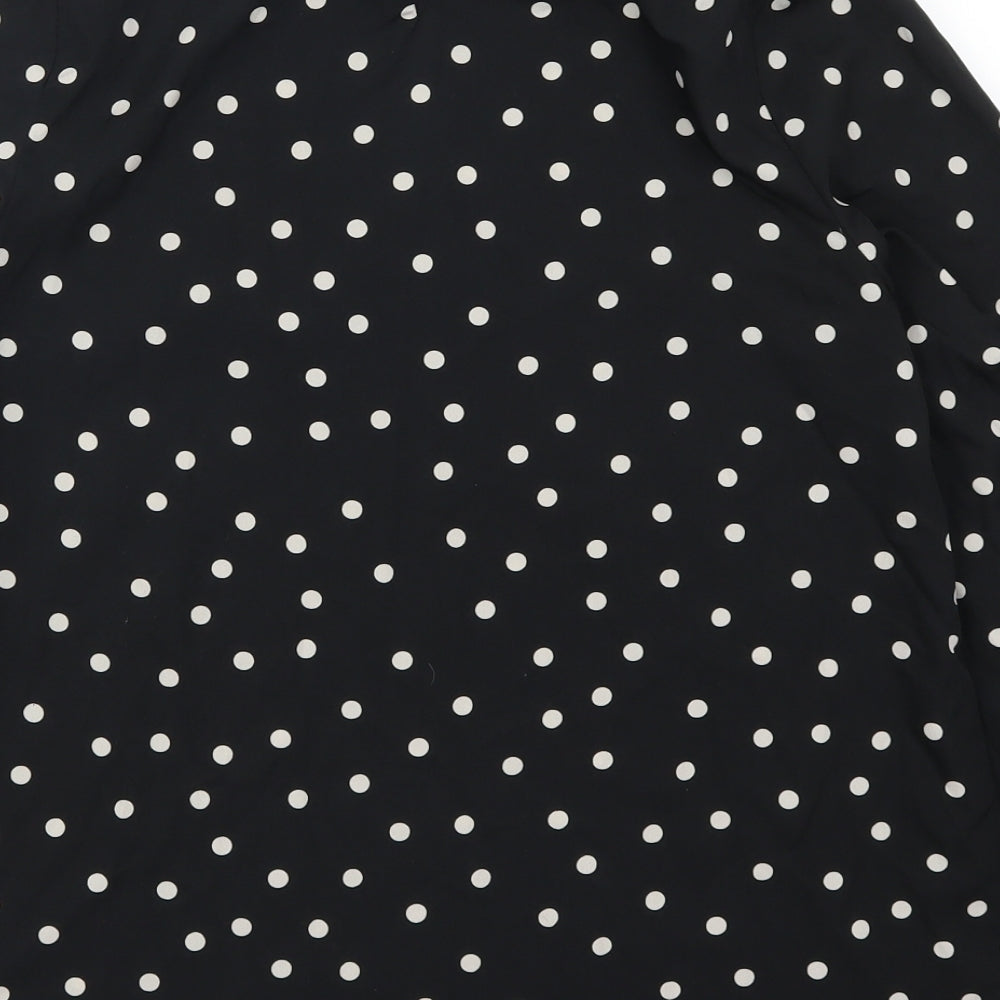 New Look Womens Black Polka Dot  Basic Blouse Size 12