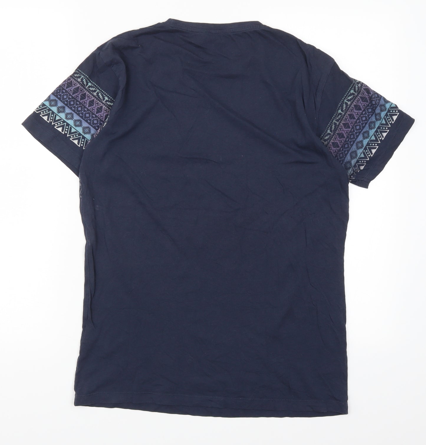 Cedar Wood State Mens Blue Geometric   T-Shirt Size S  - Havana