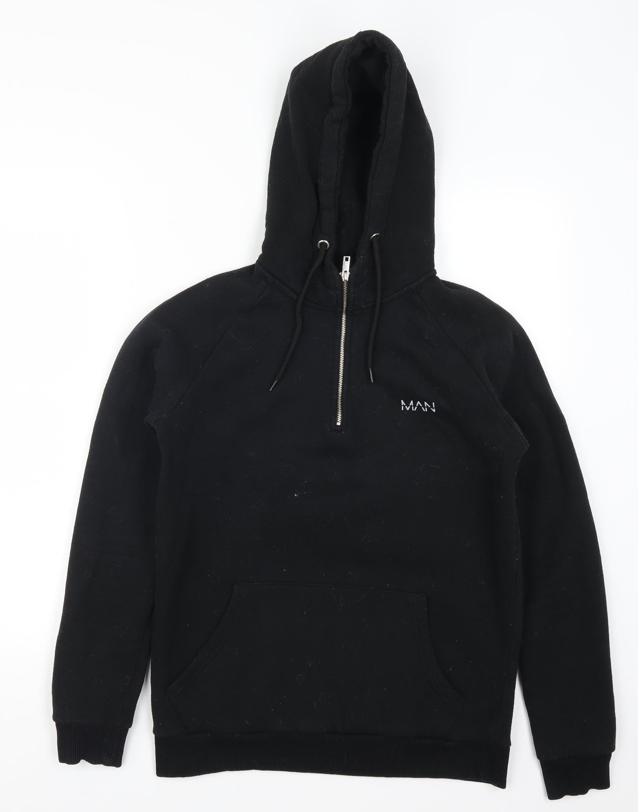Boohoo MAN Mens Black   Pullover Hoodie Size XS