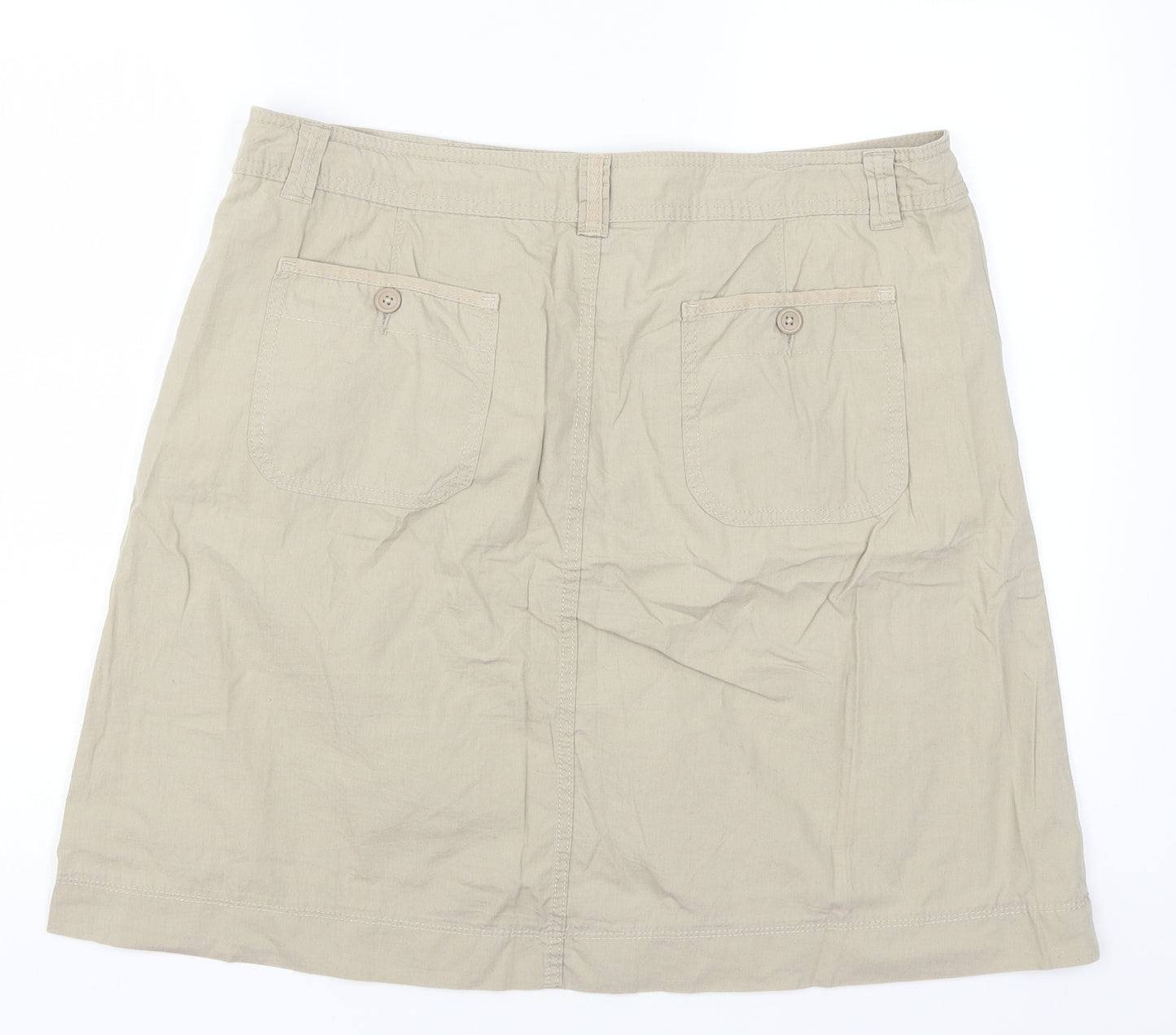 Marks and Spencer Womens Beige   A-Line Skirt Size 18