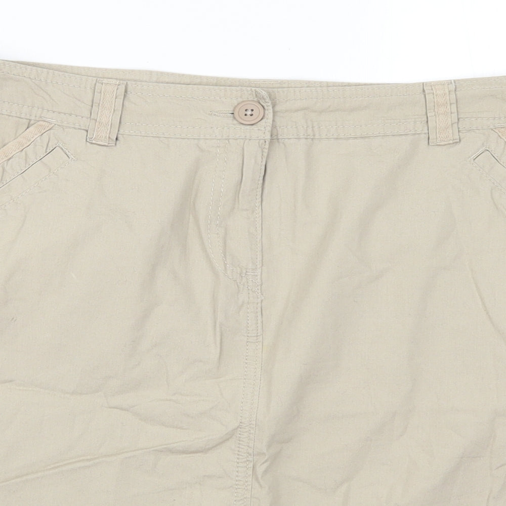 Marks and Spencer Womens Beige   A-Line Skirt Size 18