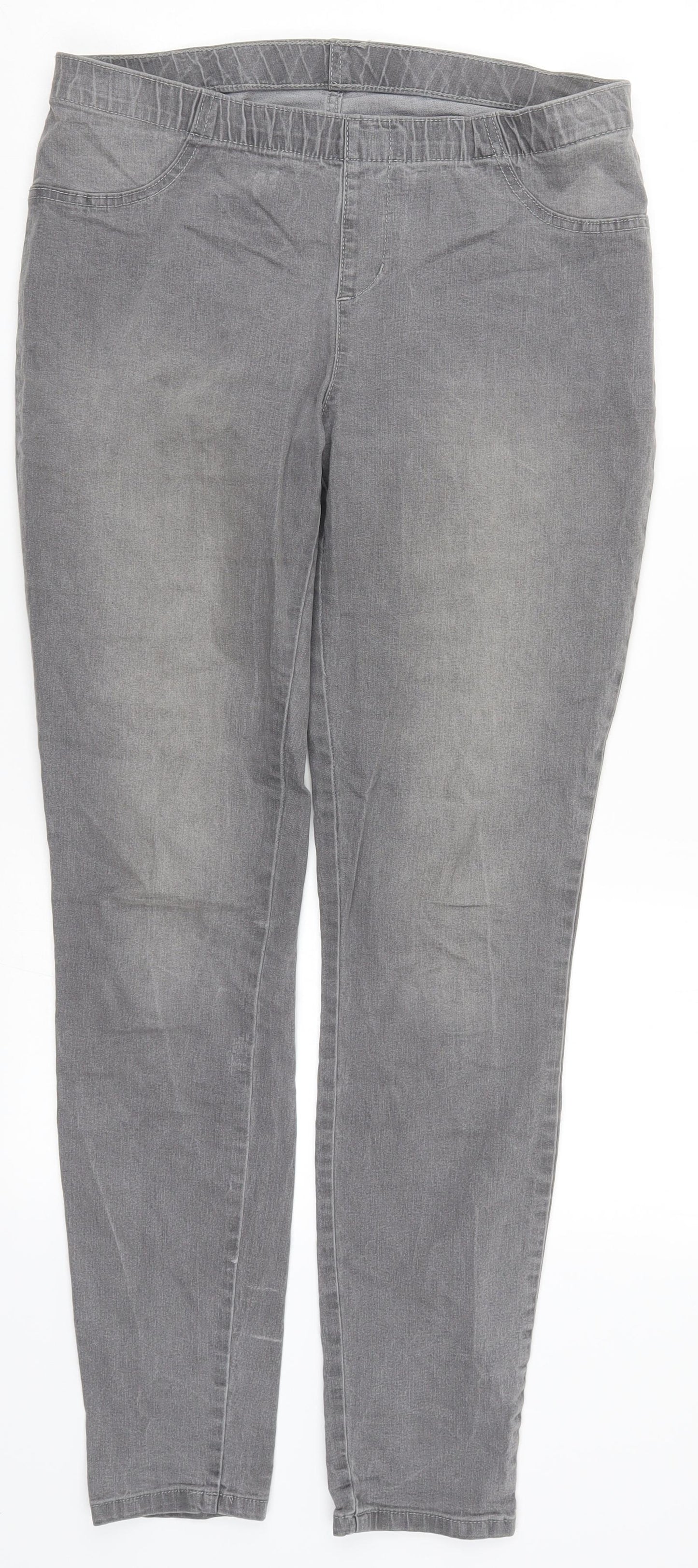 C&A Womens Grey  Denim Jegging Jeans Size 12 L29 in