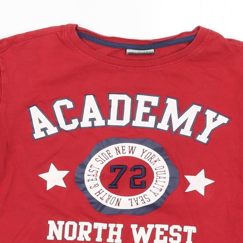 Pia Italia Boys Red   Basic T-Shirt Size 11-12 Years  - Academy North West