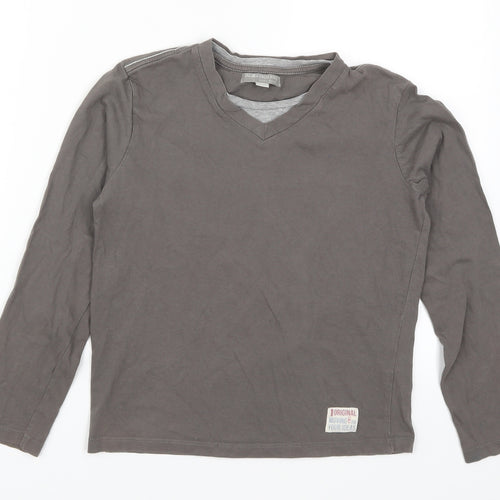 Pia Italia Boys Brown   Basic T-Shirt Size 8-9 Years