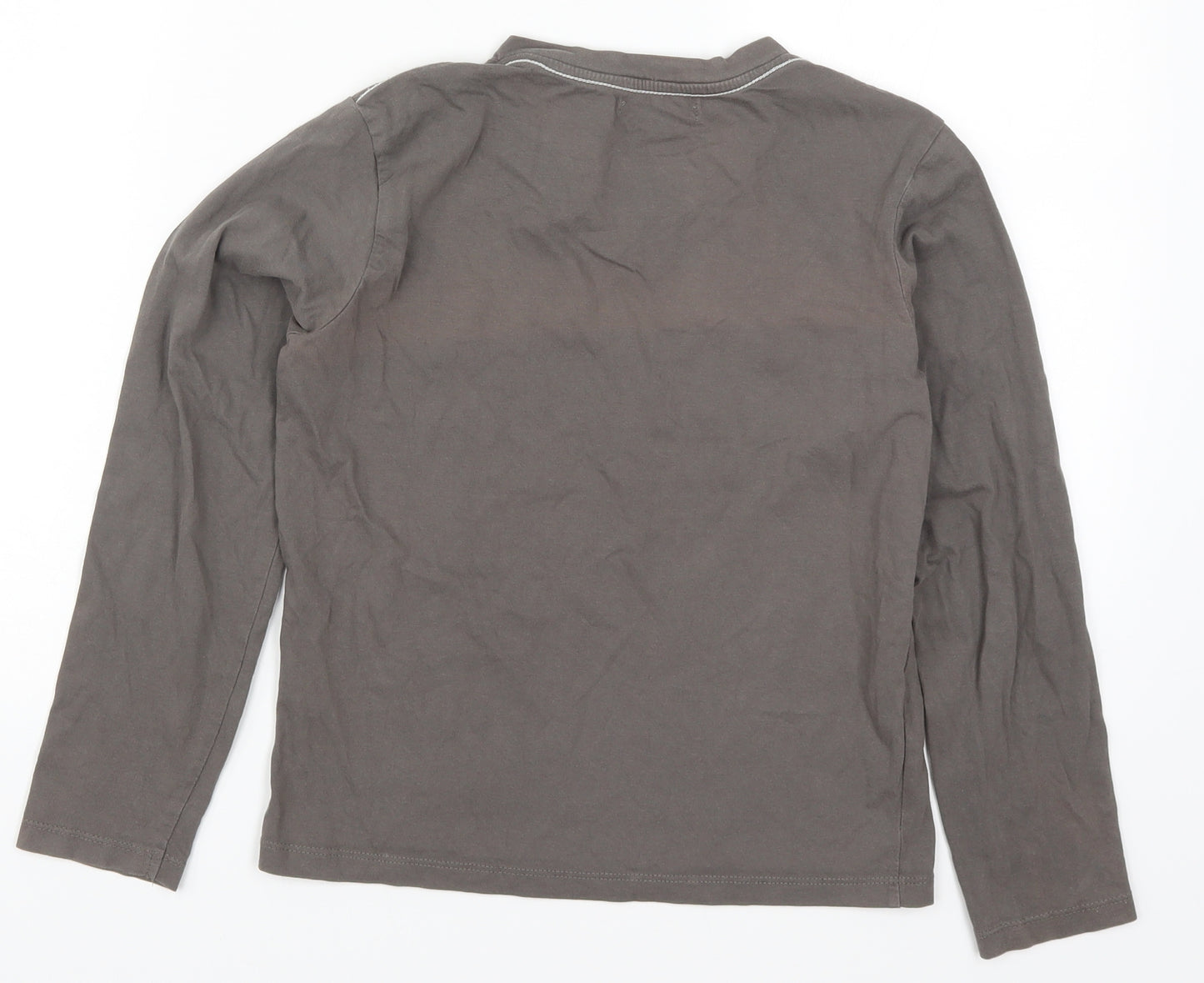 Pia Italia Boys Brown   Basic T-Shirt Size 8-9 Years