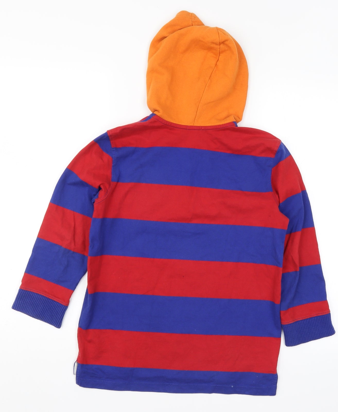United Colors of Benetton Mens Multicoloured Striped  Pullover Hoodie Size XS  - Blue Red and Orange
