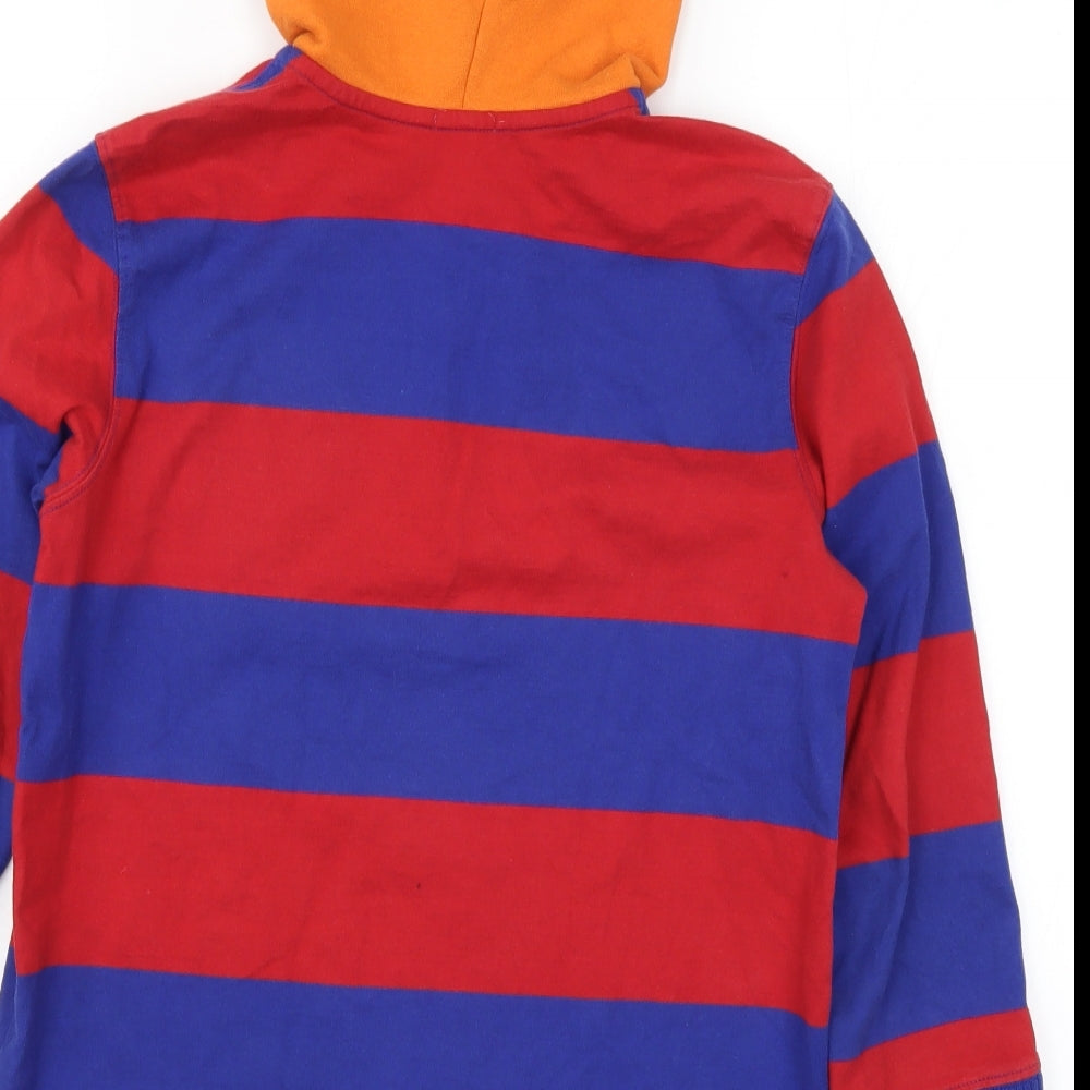 United Colors of Benetton Mens Multicoloured Striped  Pullover Hoodie Size XS  - Blue Red and Orange