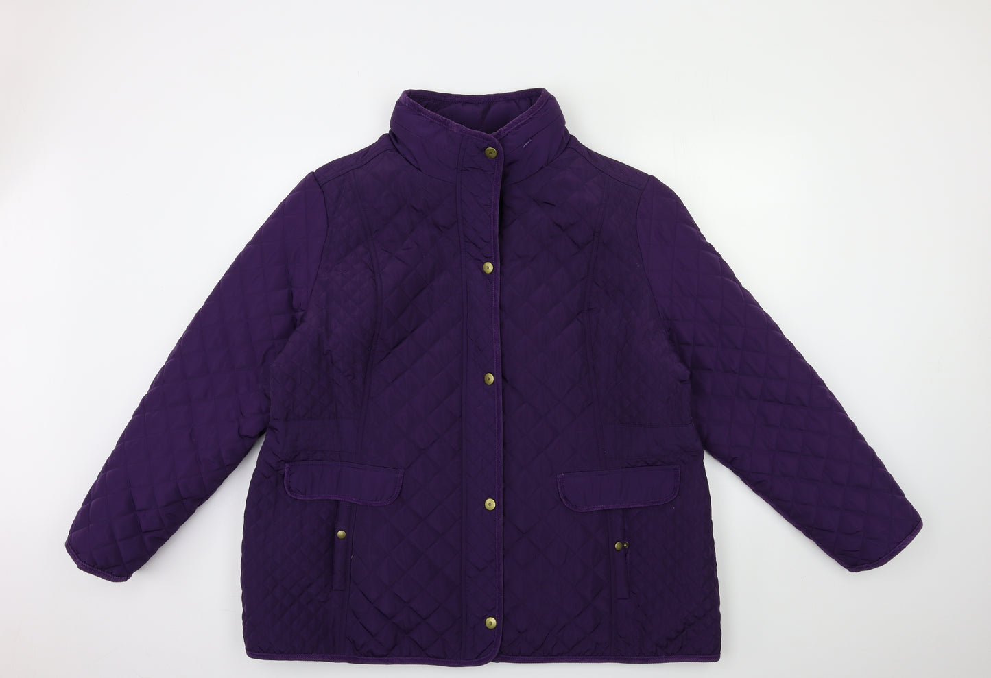 Bonmarché Womens Purple   Quilted Jacket Size 24