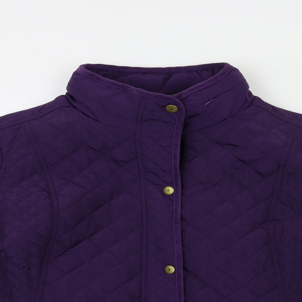 Bonmarché Womens Purple   Quilted Jacket Size 24