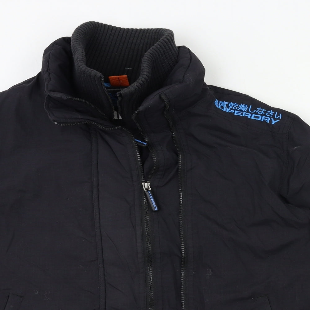 Superdry Mens Black   Windbreaker Coat Size M