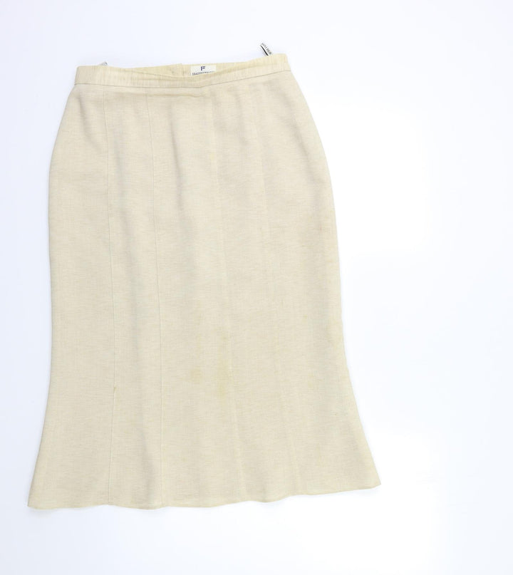 Frankenwalder Womens Beige   Flare Skirt Size 10