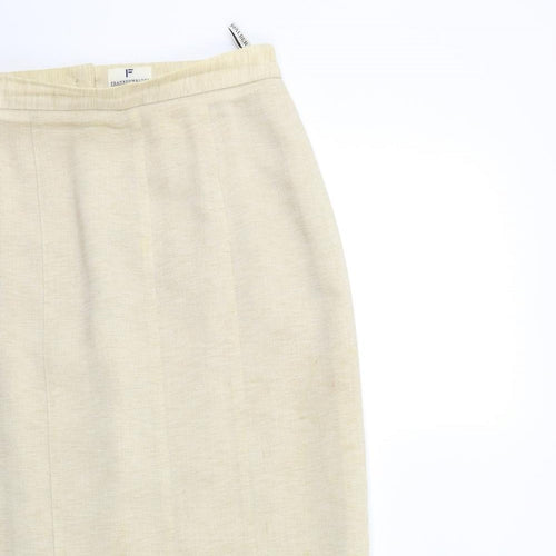 Frankenwalder Womens Beige   Flare Skirt Size 10
