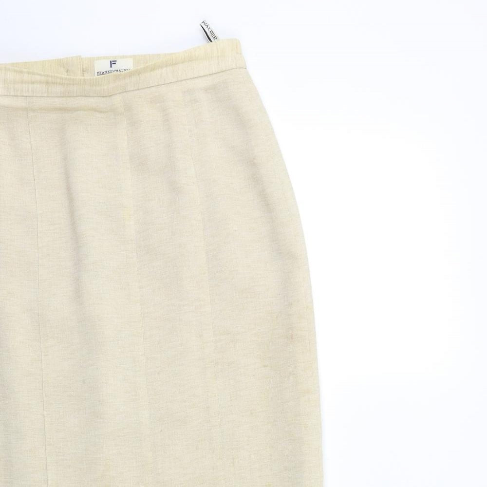 Frankenwalder Womens Beige   Flare Skirt Size 10
