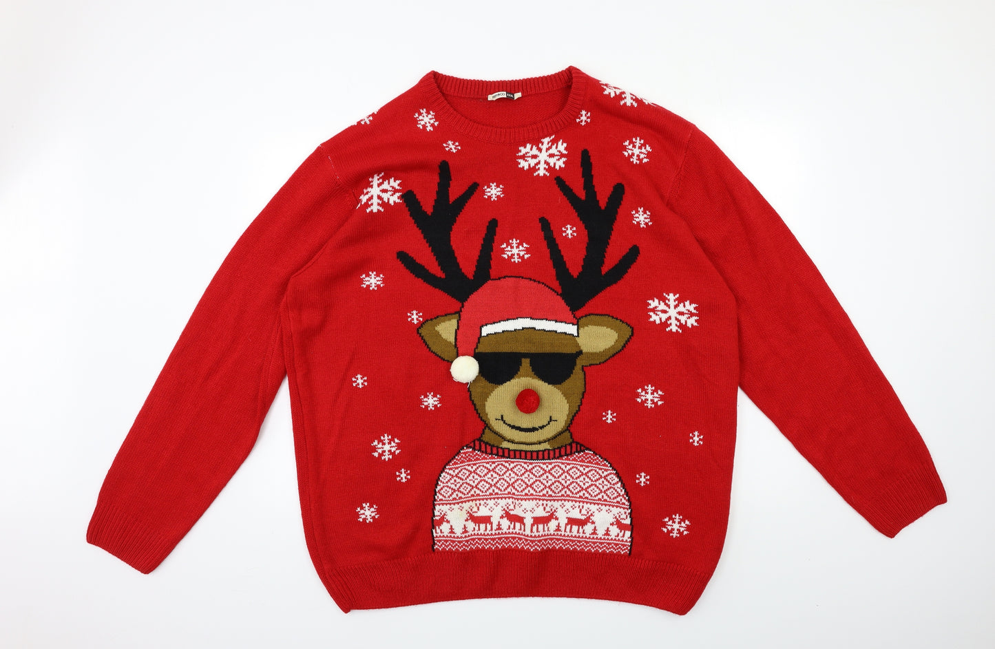 PEP&CO Mens Red  Knit Pullover Jumper Size 3XL  - CHRISTMAS