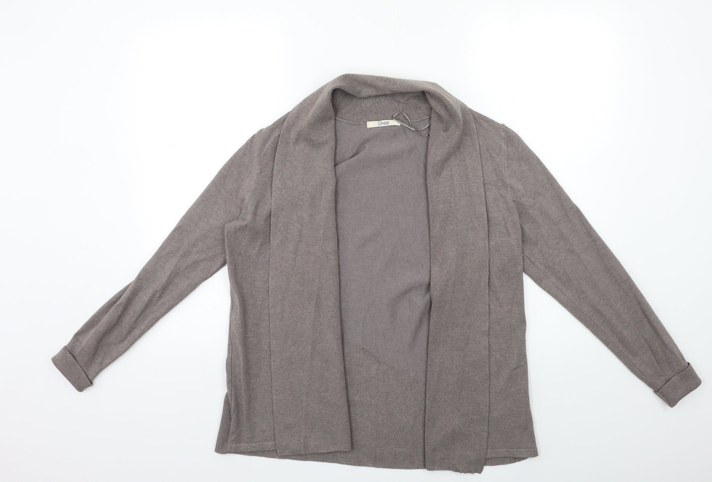 Marks and Spencer Womens Grey  Knit Cardigan Jumper Size 14