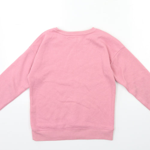 Primark Girls Pink   Pullover Sweatshirt Size 8 Years  - Unicorn
