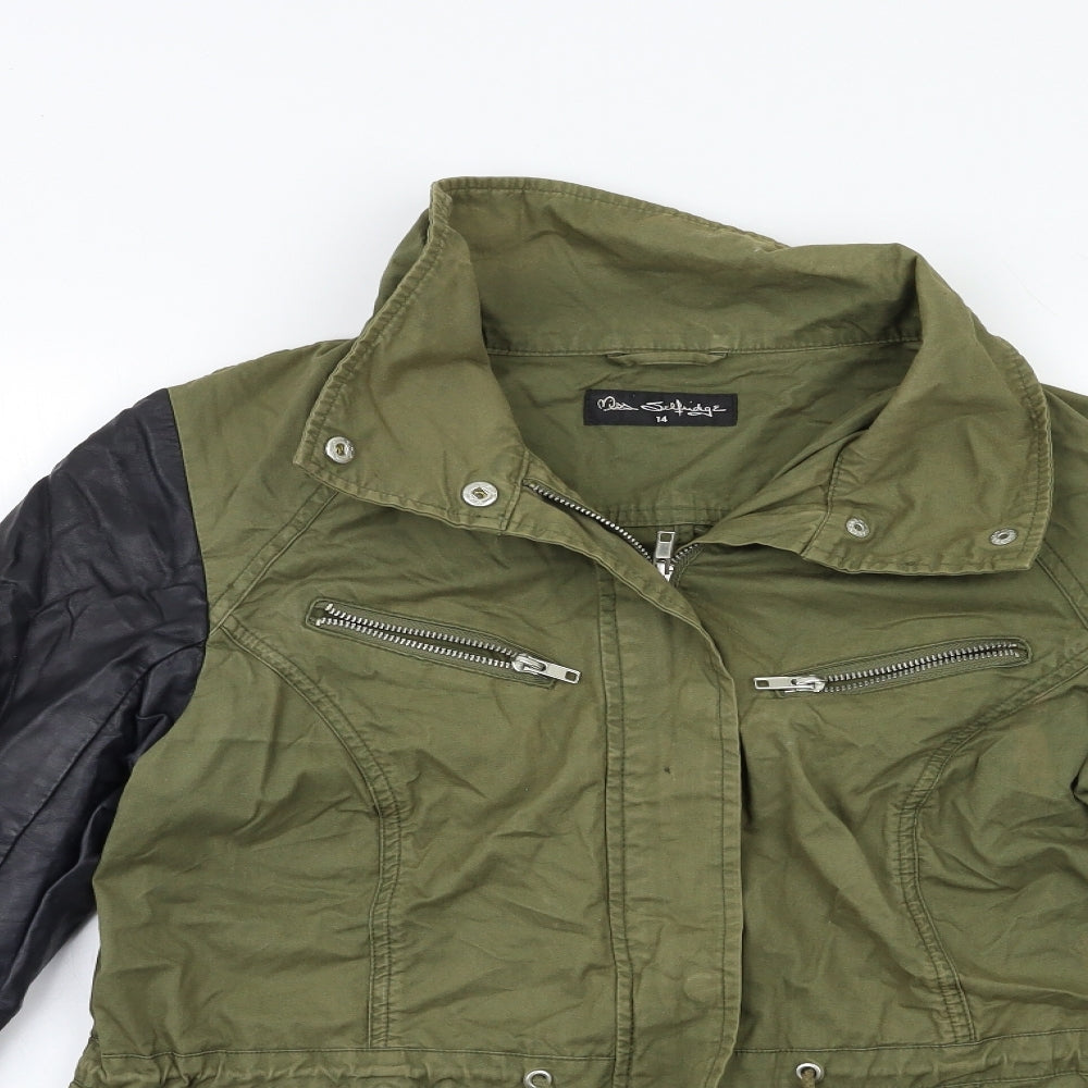 Miss Selfridge Womens Green   Jacket  Size 14