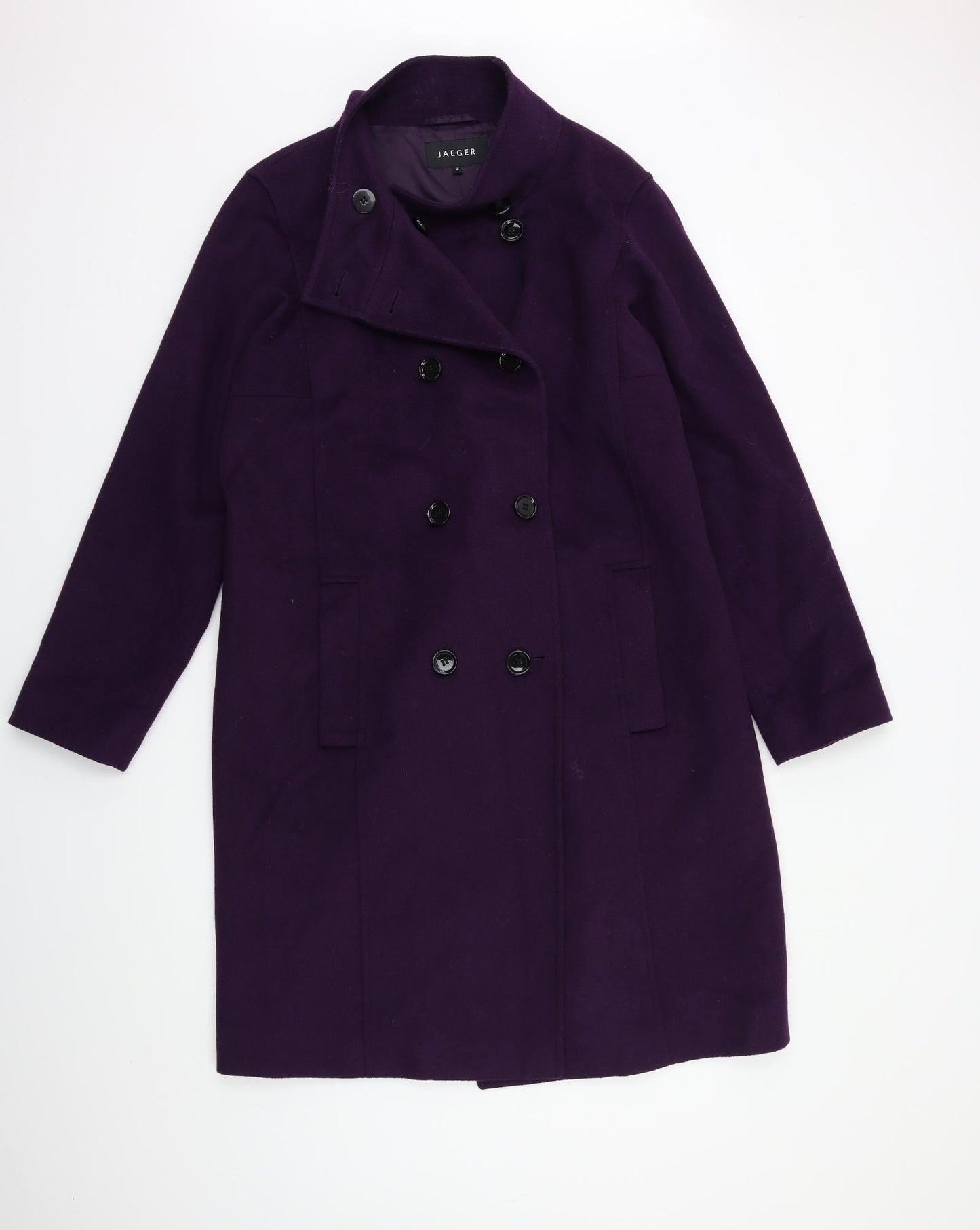 Jaeger Womens Purple   Overcoat Coat Size 16