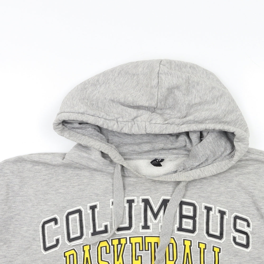 H&M Womens Grey   Pullover Hoodie Size L