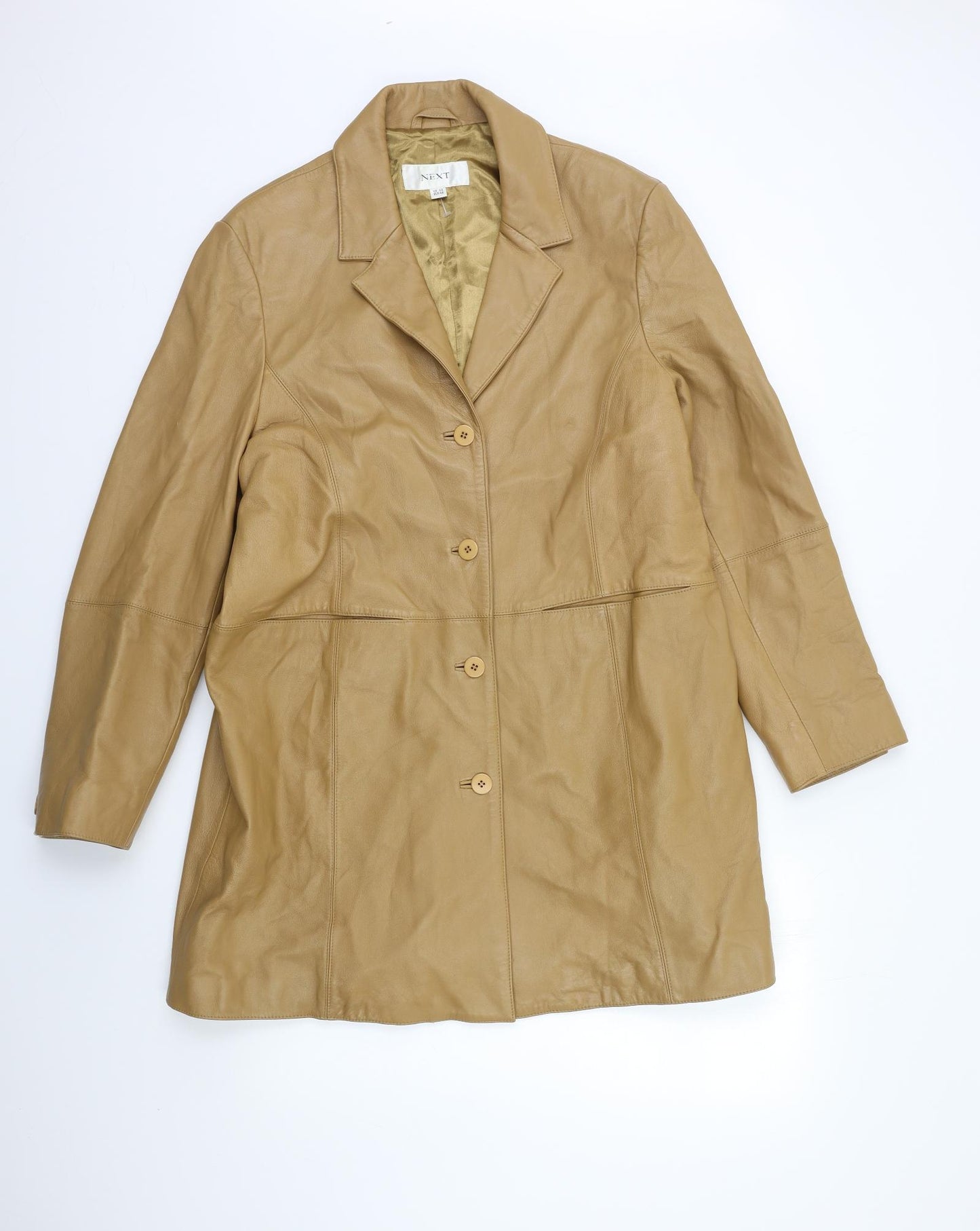 NEXT Womens Beige   Overcoat Coat Size 20
