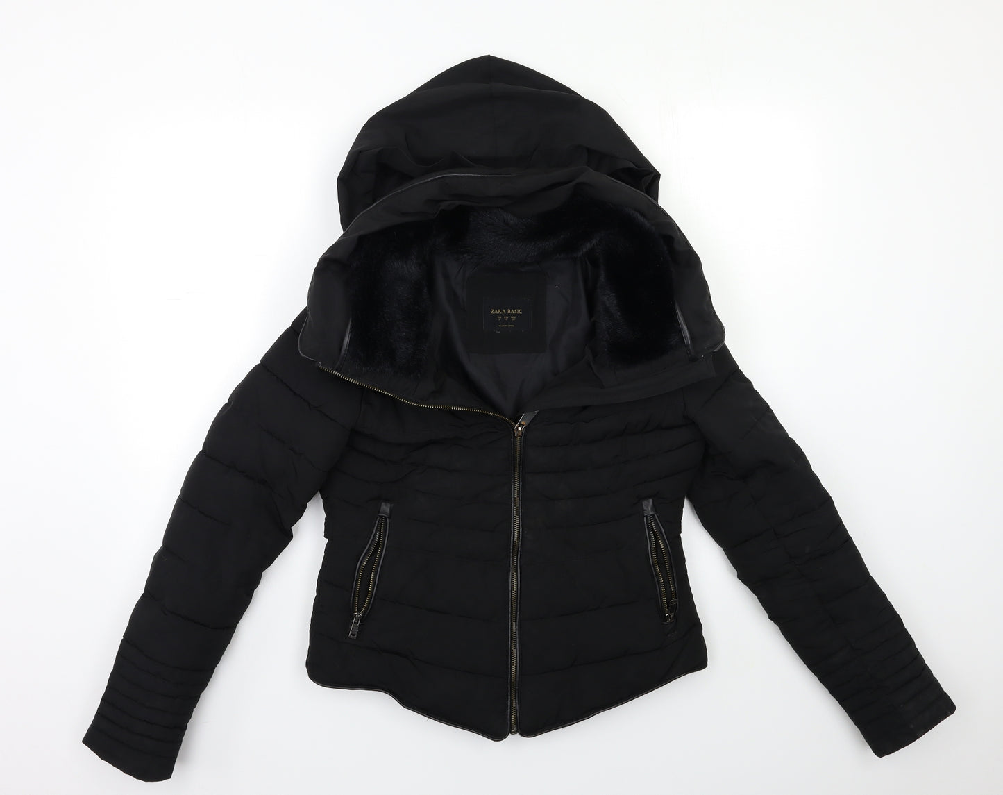 Zara Womens Black   Overcoat Coat Size S