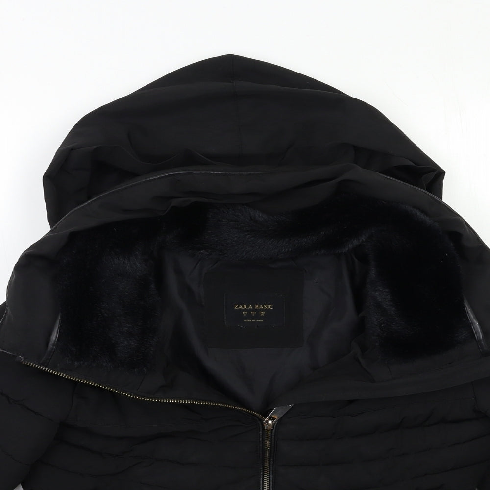 Zara Womens Black   Overcoat Coat Size S