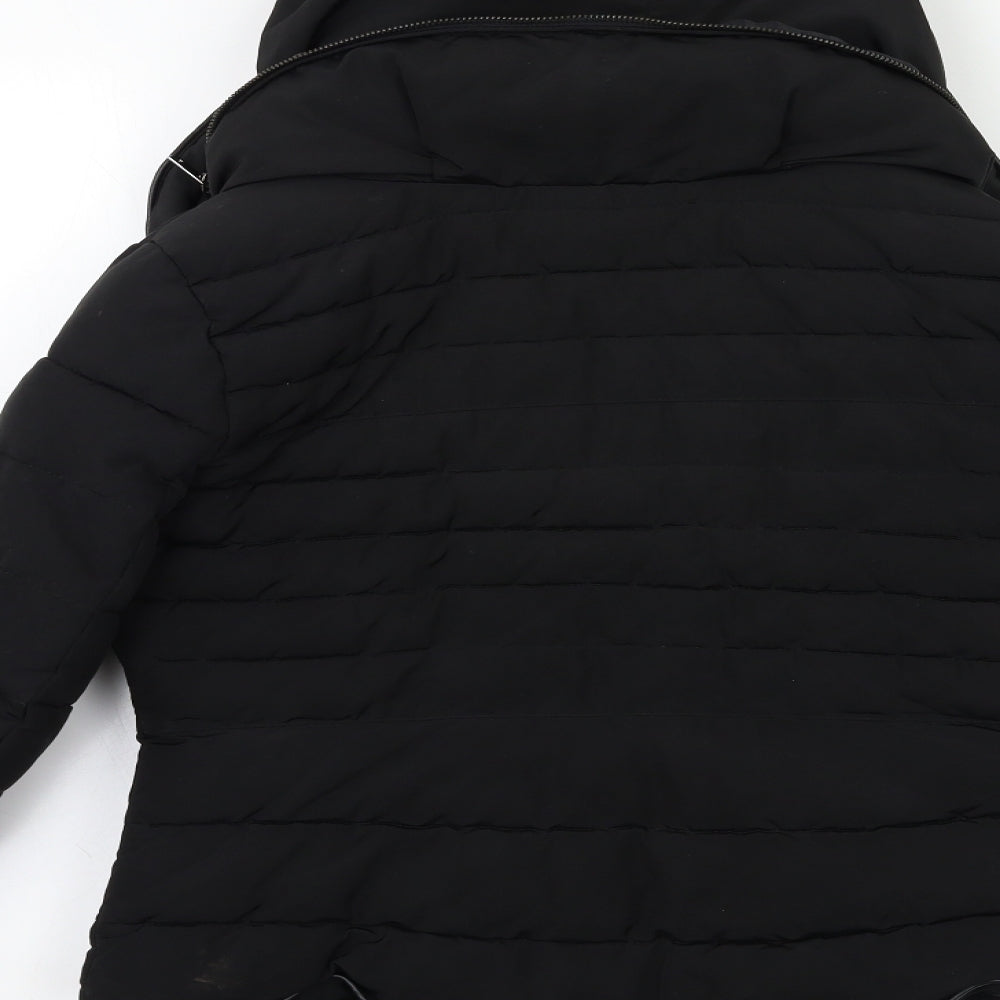 Zara Womens Black   Overcoat Coat Size S