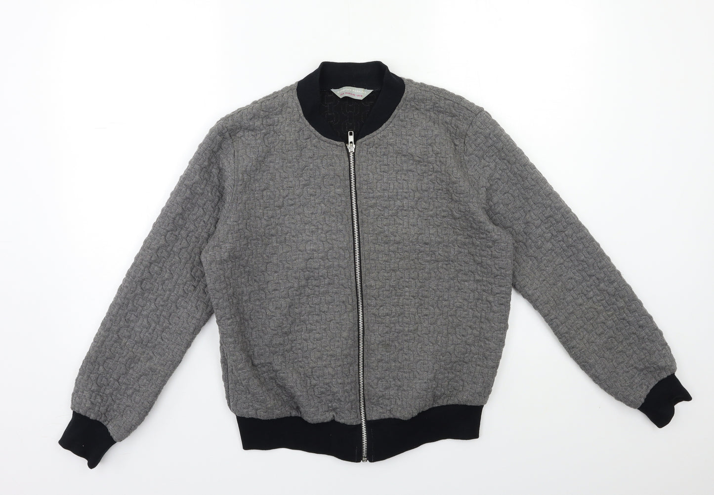 Dorothy Perkins Womens Grey   Bomber Jacket Coat Size 12