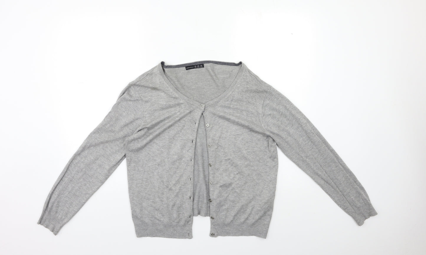 Atmosphere Womens Grey  Knit Cardigan Jumper Size 16