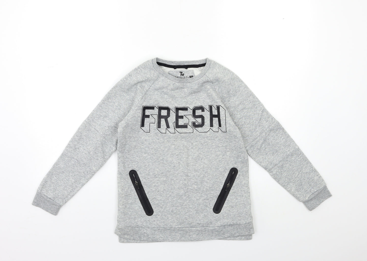 TU Boys Grey   Pullover Jumper Size 8 Years