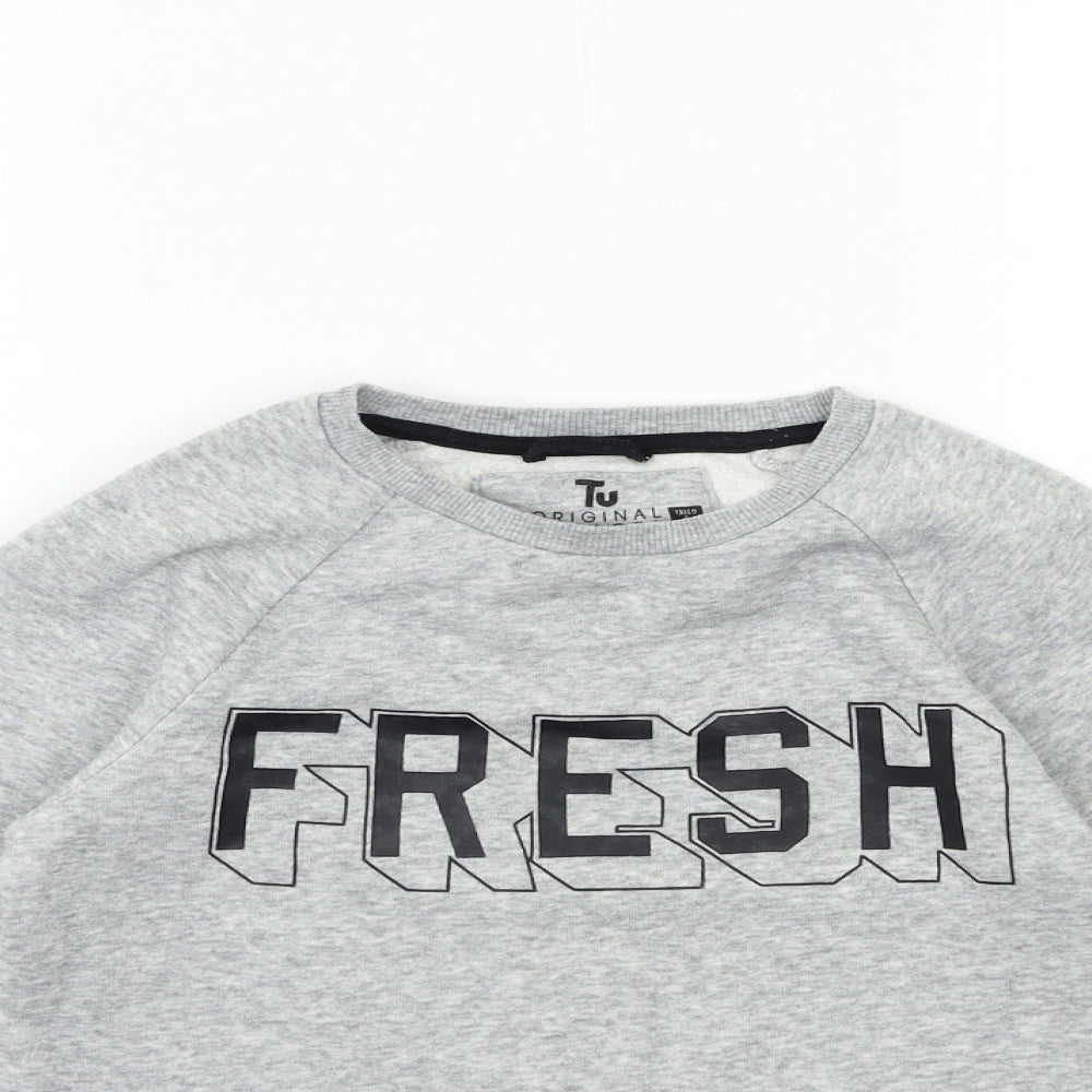 TU Boys Grey   Pullover Jumper Size 8 Years