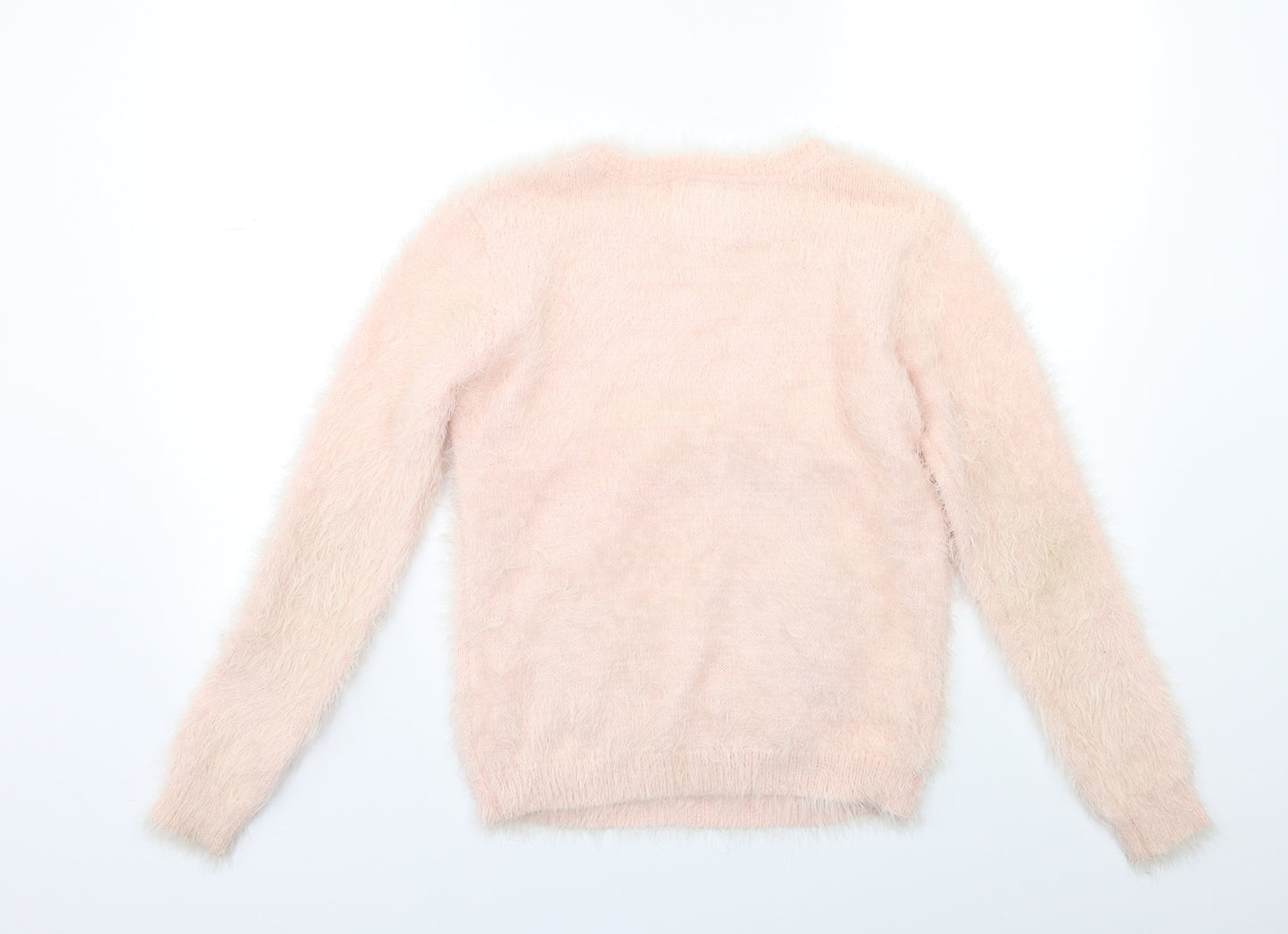 Primark Girls Pink  Knit Pullover Jumper Size 12 Years  - Unicorn