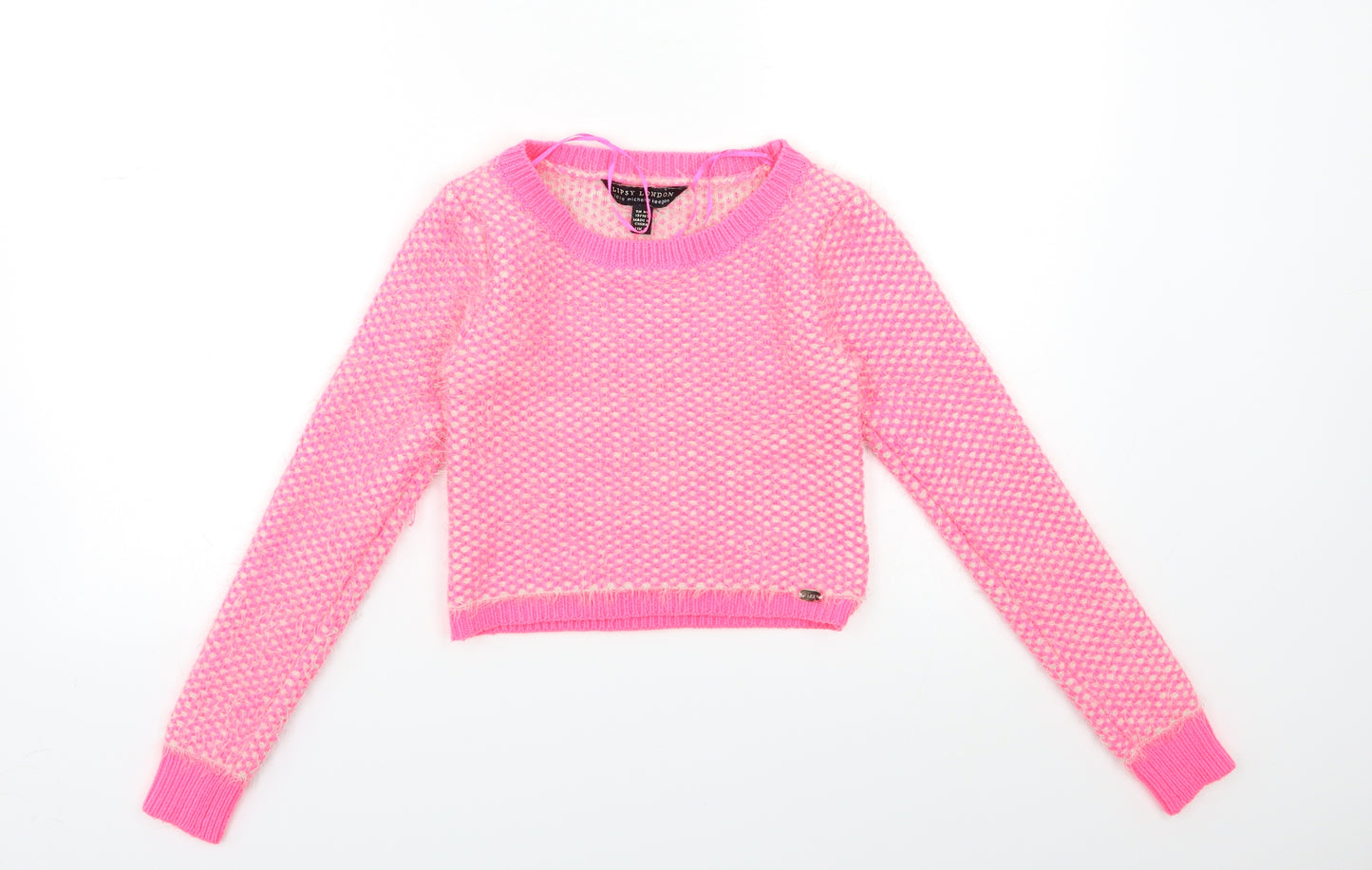 lipsy london Womens Pink  Knit Pullover Jumper Size 8