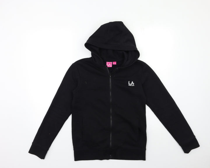 LA Gear Girls Black Full Zip Hoodie Size 13 Years