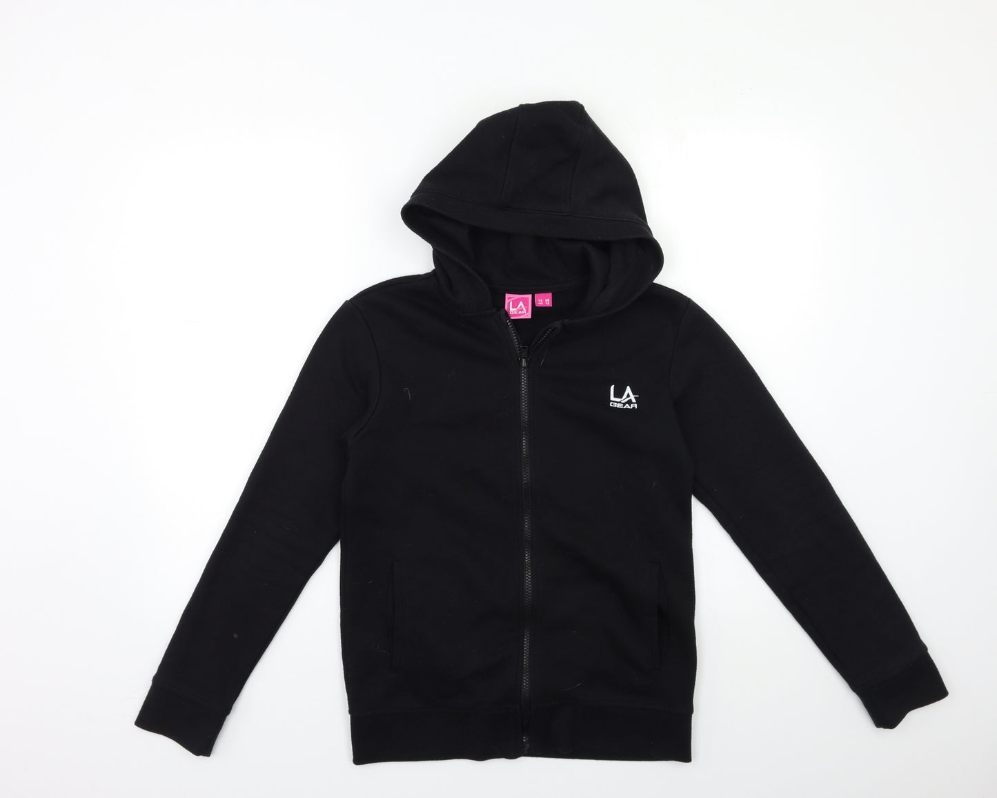 LA Gear Girls Black   Full Zip Hoodie Size 13 Years