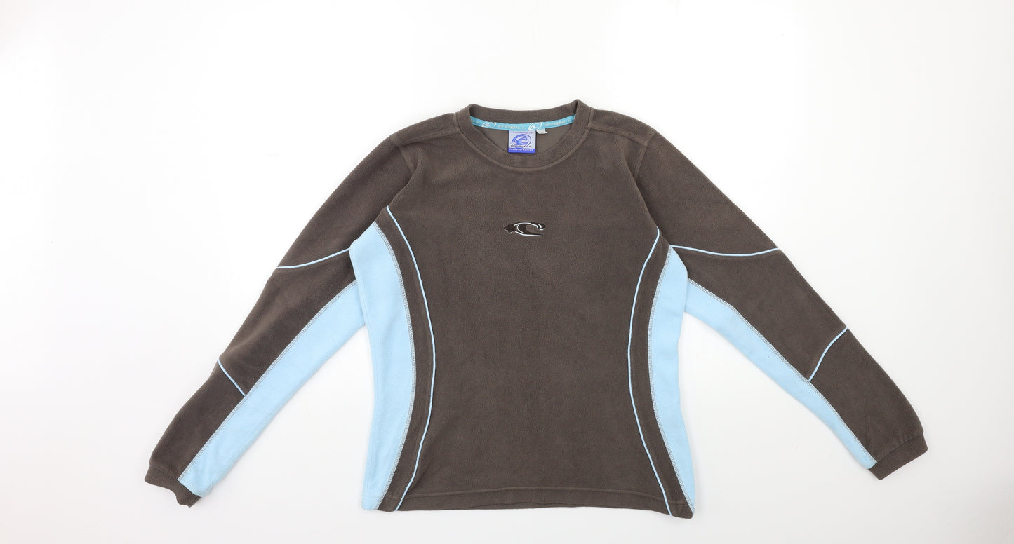 O'Neill Womens Brown  Fleece Pullover Sweatshirt Size M